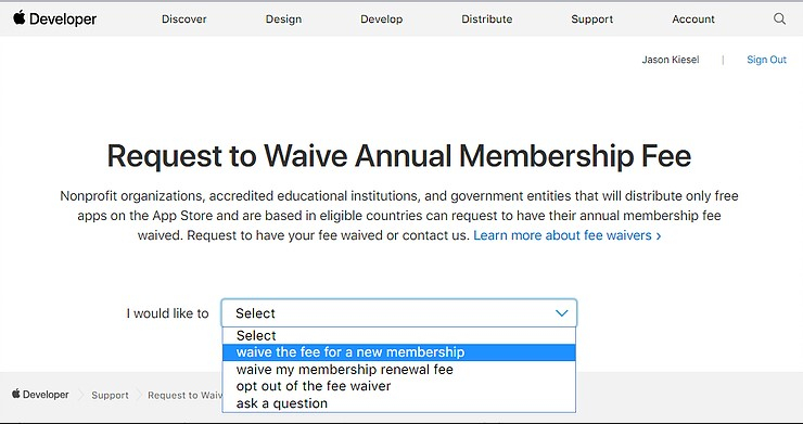 Membership Fee Waivers